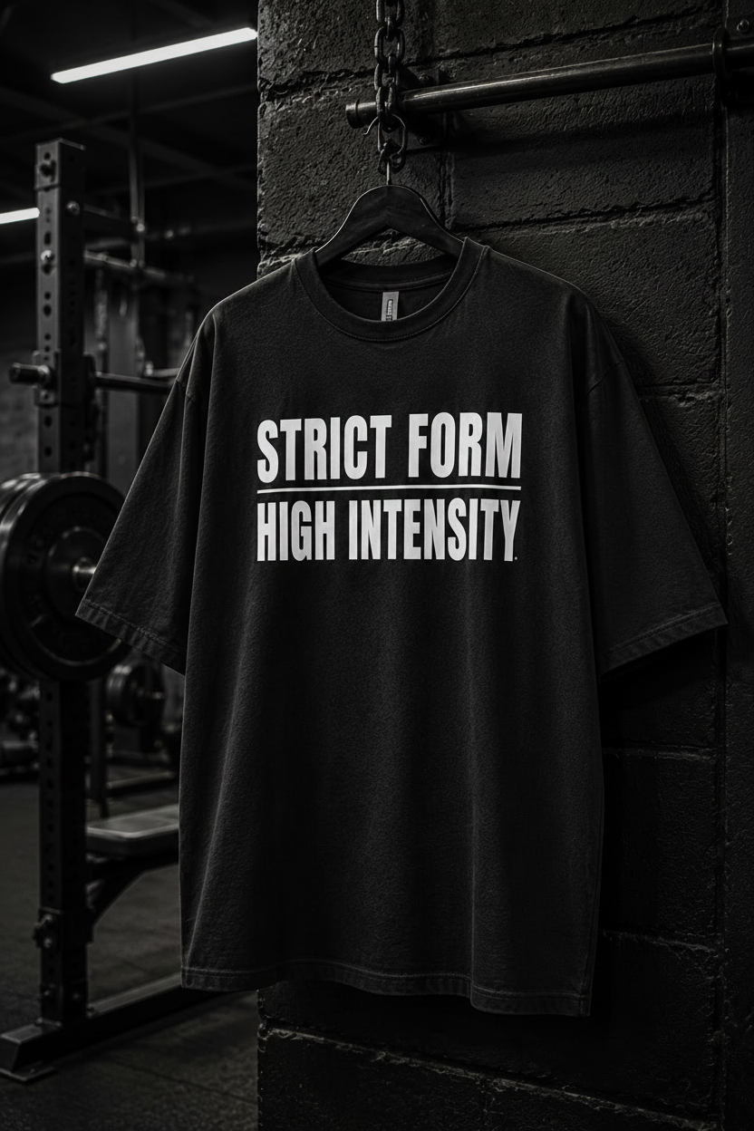 Strict Form High Intensity Oversized Tee - Washed Charcoal